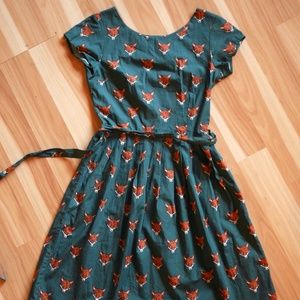 Run & Fly Fox Party Dress, Small